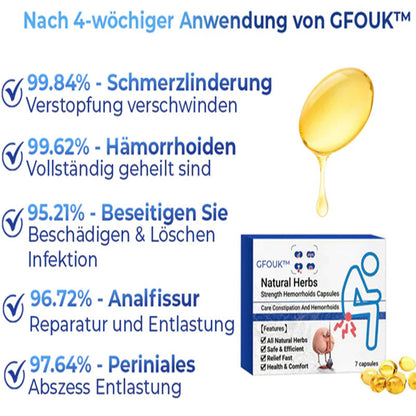 GFOUK™ PRO Natürliche pflanzliche Stärke Hämorrhoiden-Kapseln